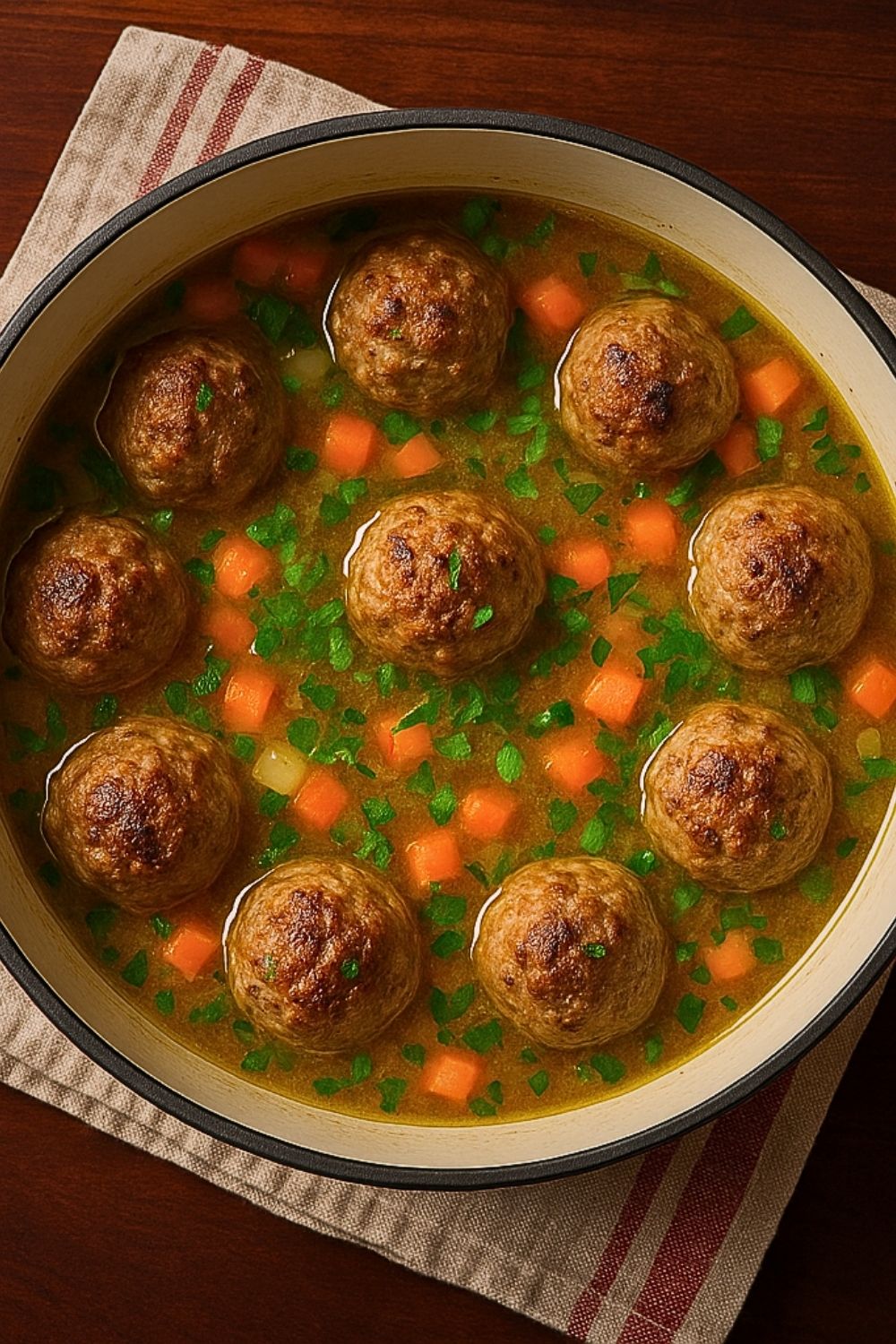 This Dutch Meatball Soup is cozy and flavorful, made with tender meatballs, fresh vegetables, and a light broth, which is perfect for spring and summer meals.