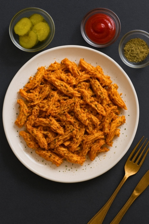 This Dutch Oven Pulled Chicken is tender, juicy, and perfectly seasoned, ideal for easy dinners, tacos, sandwiches, and meal prep.